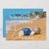 Kerstkaart met strandthema (Voorkant / Achterkant)