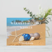 Kerstkaart met strandthema (Staand voorkant)