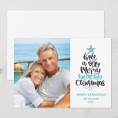 Kerstkaart met strandthema (Voorkant / Achterkant)