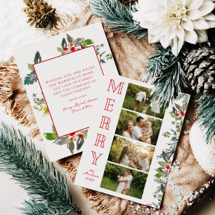 Kerstkaart met strook familiefoto