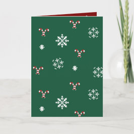 Kerstkaart met Suikerstok Feestdagen Kaart