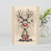 Kerstkaart met tekst (Staand voorkant)