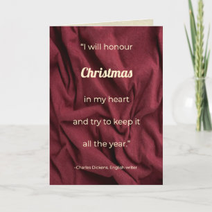 Kerstkaart met tekst 'Christmas in My Heart' Kaart