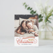 Kerstkaart met tekst 'Very Merry Christmas' Feestdagenkaart (Staand voorkant)