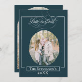 Kerstkaart met tekst 'Vrede op aarde' (Voorkant / Achterkant)