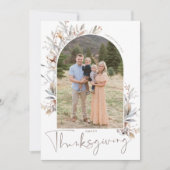 Kerstkaart met Thanksgiving Foto (Voorkant)