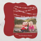 Kerstkaart met twinkelende lichtjes (Voorkant / Achterkant)