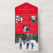 Kerstkaart met update voor vakantienieuwsbrief all in one uitnodiging (Binnen)