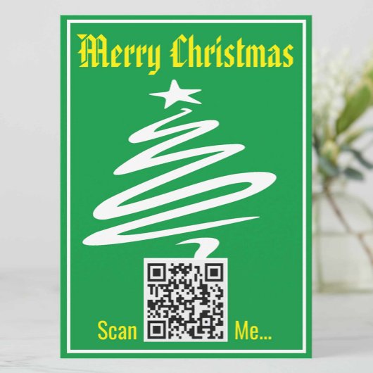 kerstKaart met uw QR-code