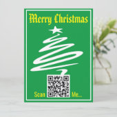 kerstKaart met uw QR-code (Staand voorkant)