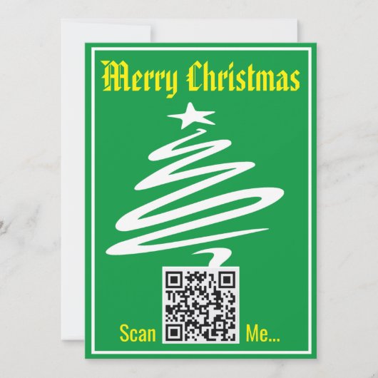 kerstKaart met uw QR-code (Voorkant)