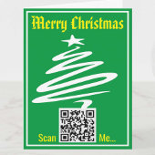 kerstKaart met uw QR-code Notitiekaartje