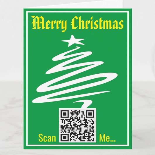 kerstKaart met uw QR-code Notitiekaartje