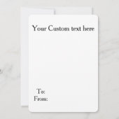 Kerstkaart met vakantie mopshond kaart (Achterkant)