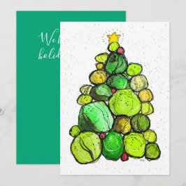 Kerstkaart met vakantiecairn bedankkaart