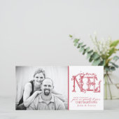 Kerstkaart met vakantiefoto (Staand voorkant)