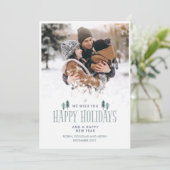 Kerstkaart met vakantiefoto (Staand voorkant)