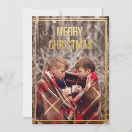 Kerstkaart met vakantiefoto (Voorkant)