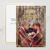 Kerstkaart met vakantiefoto (Voorkant / Achterkant)