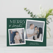 Kerstkaart met vakantiefoto - bos (Staand voorkant)