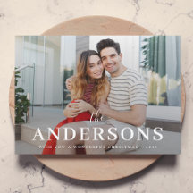 Kerstkaart met Vakantiefoto | Elegant Kerstpaar