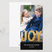 Kerstkaart met vakantiegeluk foto kaart (Voorkant / Achterkant)