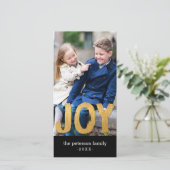 Kerstkaart met vakantiegeluk foto kaart (Staand voorkant)