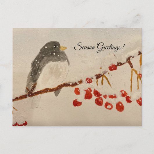 Kerstkaart met vakantiewens briefkaart (Voorkant)