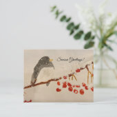 Kerstkaart met vakantiewens briefkaart (Staand voorkant)