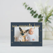 Kerstkaart met veel vreugde moderne feestdagen (Staand voorkant)