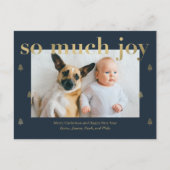 Kerstkaart met veel vreugde moderne feestdagen (Voorkant)