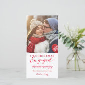 Kerstkaart met verlovingsfoto (Staand voorkant)