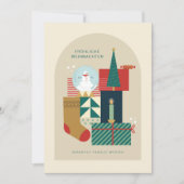 Kerstkaart met verschillende voorwerpen (Voorkant)