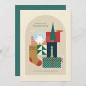 Kerstkaart met verschillende voorwerpen (Voorkant / Achterkant)