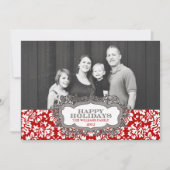 Kerstkaart met versiering (Voorkant)