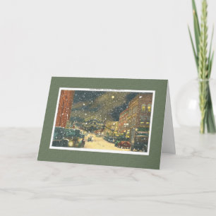 Kerstkaart met vintage Bristol-bord Feestdagen Kaart