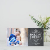 Kerstkaart met Vintage Cheers 1 Foto (Staand voorkant)
