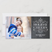 Kerstkaart met Vintage Cheers 1 Foto (Voorkant)