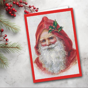 Kerstkaart met Vintage Fine Art-illustratie van Ke Feestdagen Kaart