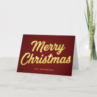 Kerstkaart met vintage Hollywood-lettertype