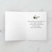 Kerstkaart, met vintage kaars feestdagen kaart (Binnen)