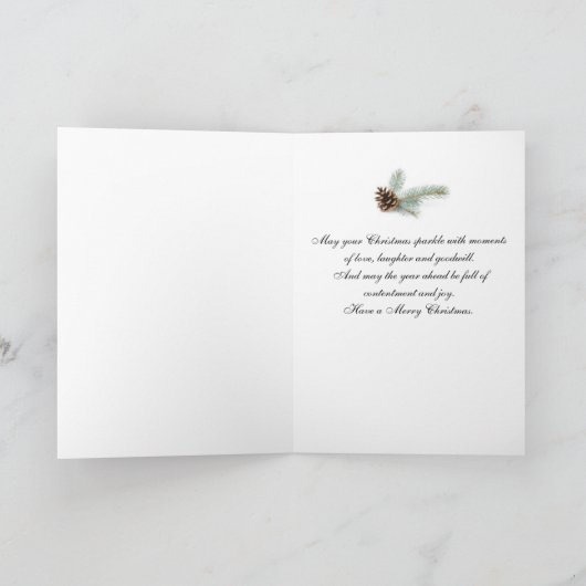 Kerstkaart, met vintage kaars feestdagen kaart (Binnen)