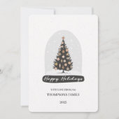 Kerstkaart met vintage kerstboom (Voorkant)