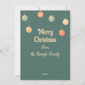 Kerstkaart met Vintage Kerstboom Plat Design (Achterkant)