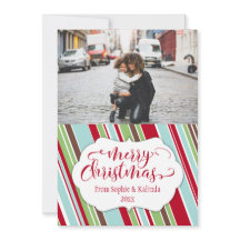 Kerstkaart met vintage kleurenpalet