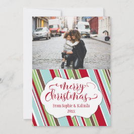 Kerstkaart met vintage kleurenpalet