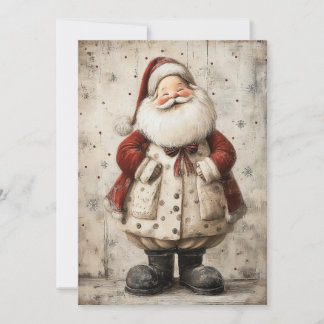 Kerstkaart met vintage Sinterklaas