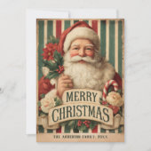 Kerstkaart met vintage Sinterklaas (Voorkant)