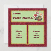 Kerstkaart met vintage Sinterklaas en engeltje (Achterkant)