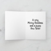 Kerstkaart met vintage Sinterklaas Kaart (Binnen)